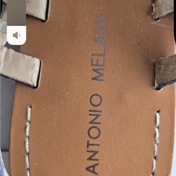 Antonio Melani Sandals Women 9M Mixed Print Buckle Studded Leather Excellent - Picture 9 of 14